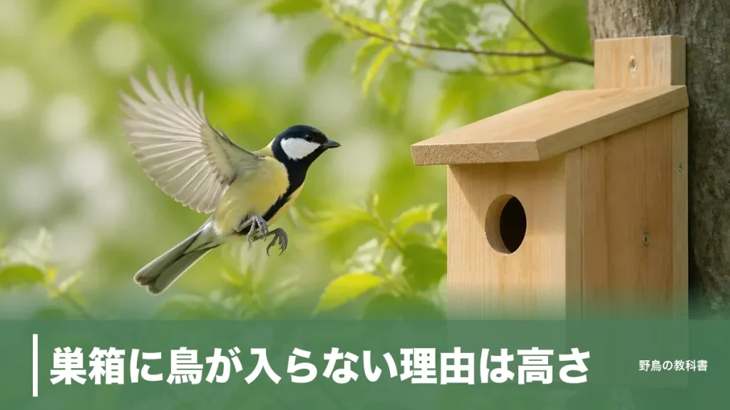 巣箱に鳥が入らない理由は高さ｜シジュウカラは170〜230cmを選んでいたのアイキャッチ画像
