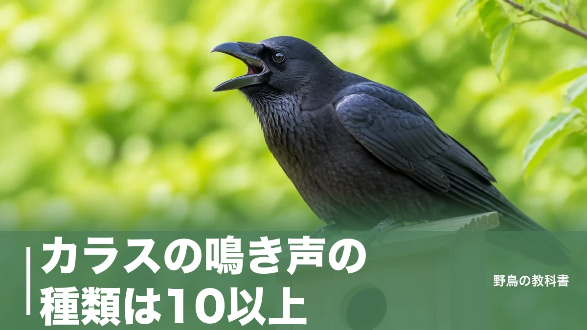 カラスの鳴き声の種類は10以上｜澄んだ「カー」と濁った「ガアー」で見分ける5種のアイキャッチ画像
