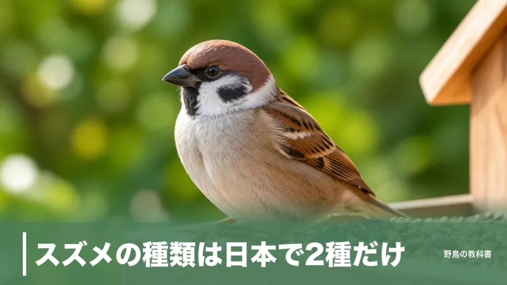 スズメの種類は日本で2種だけ｜頬の黒斑で見分ける仲間とそっくりな鳥たちのアイキャッチ画像