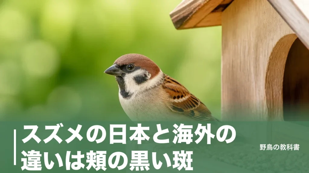 スズメの日本と海外の違いは頬の黒い斑｜東京では4.2mまで逃げない理由のアイキャッチ画像
