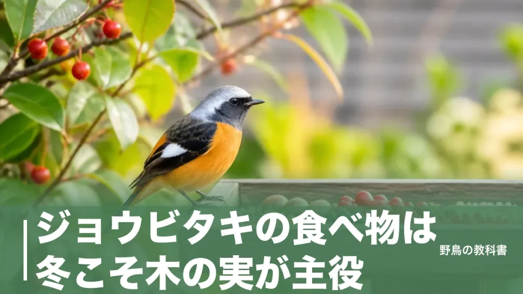 ジョウビタキの食べ物は冬こそ木の実が主役｜52件の記録が示す虫だけではない食卓のアイキャッチ画像