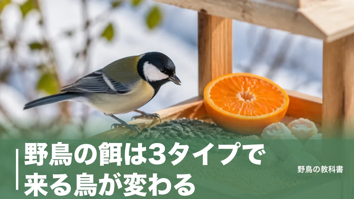 野鳥の餌は3タイプで来る鳥が変わる｜ヒマワリ・アワヒエ・牛脂と12〜2月の線引きのアイキャッチ画像
