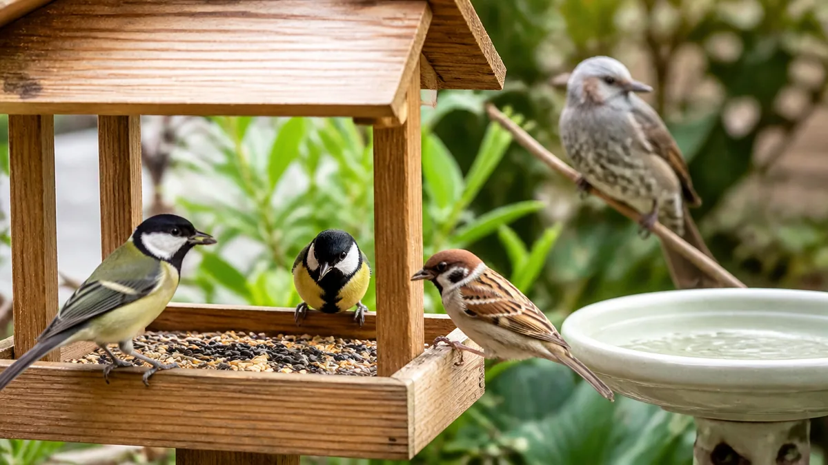 シジュウカラは来てヒヨドリは来ない、庭に集まる鳥の顔ぶれの解説画像