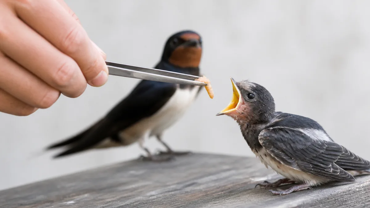 巣から落ちたヒナに、餌をあげてはいけない理由の解説画像