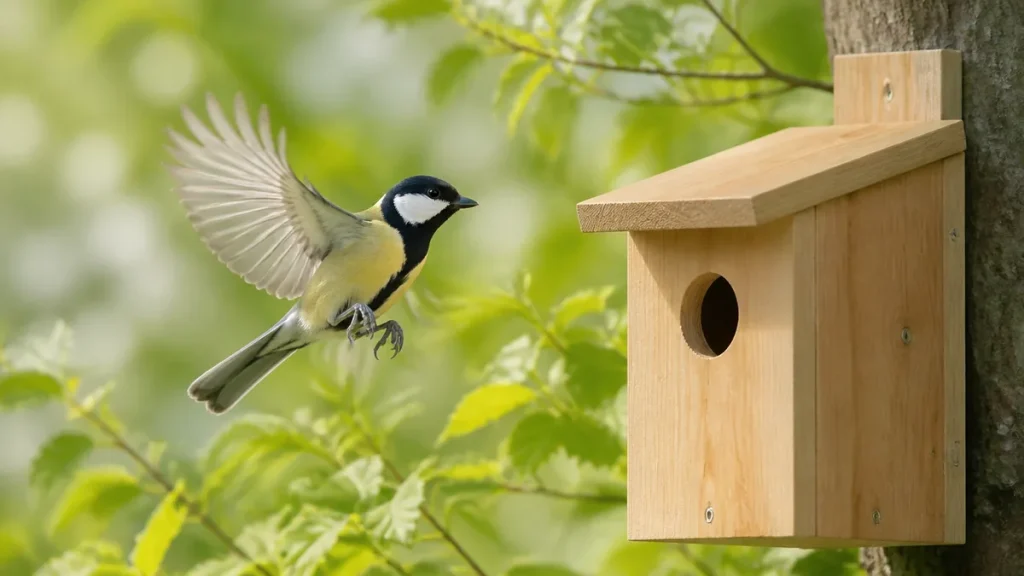巣箱に鳥が入らない理由は高さ｜シジュウカラは170〜230cmを選んでいたのアイキャッチ画像