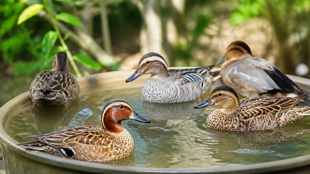 池に浮かぶ茶色い鳥は、頭の色で7種まで絞れるの解説画像