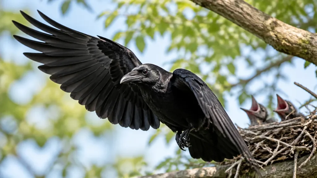 カラスの繁殖期は3月下旬〜7月上旬｜攻撃が増える5〜6月の見分け方と身の守り方のアイキャッチ画像