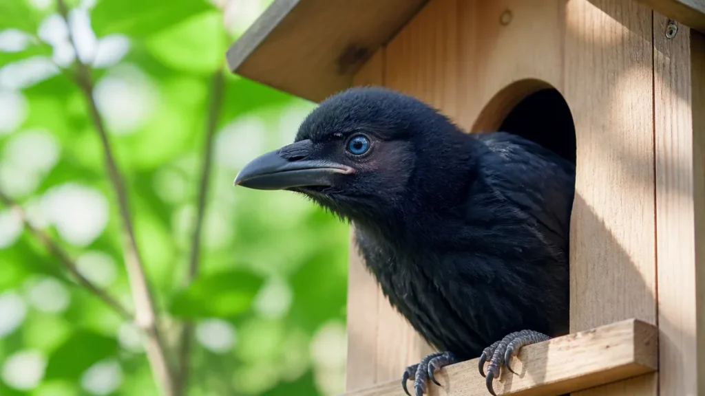 カラスがかわいいと感じたら見てほしい仕草｜幼鳥の目が青いのは巣立ち直後だけのアイキャッチ画像