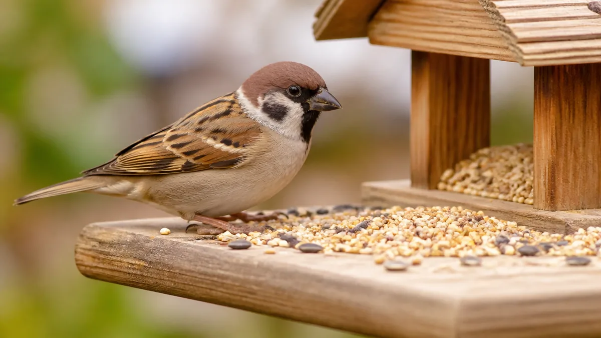 スズメの餌は夏と冬で別物｜繁殖期は昆虫・秋冬は種子、庭で与えるなら初冬から早春だけのアイキャッチ画像