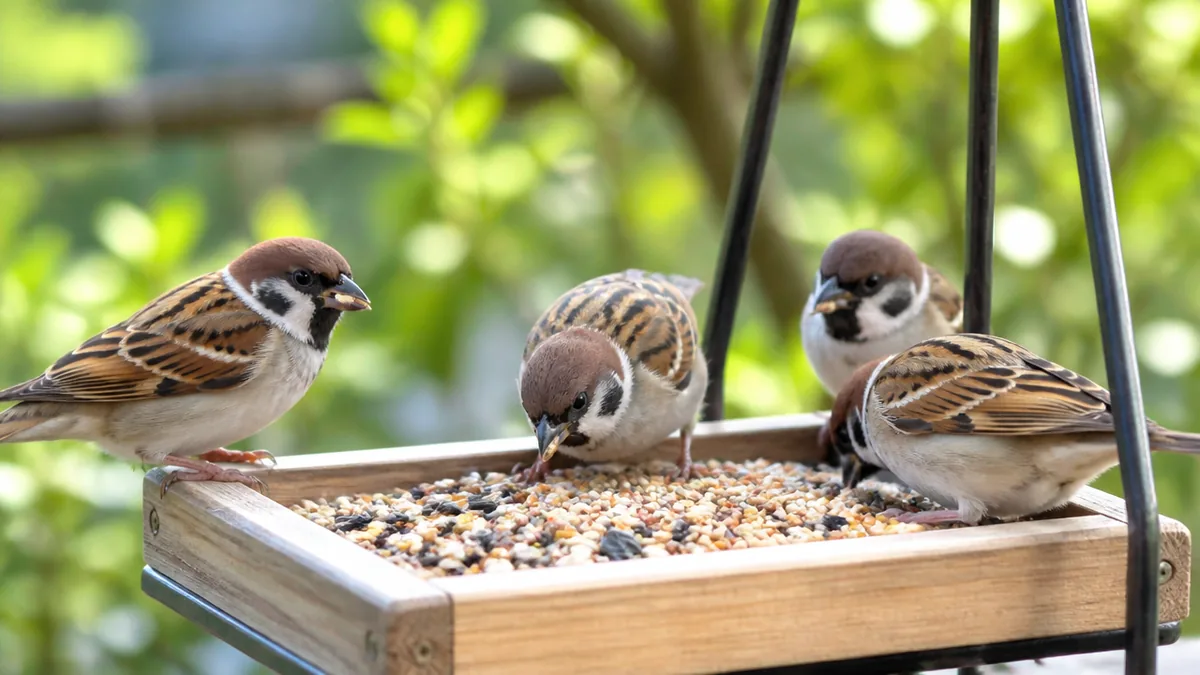 庭に置くならどれ？スズメの餌に向くものと避けたいものの解説画像