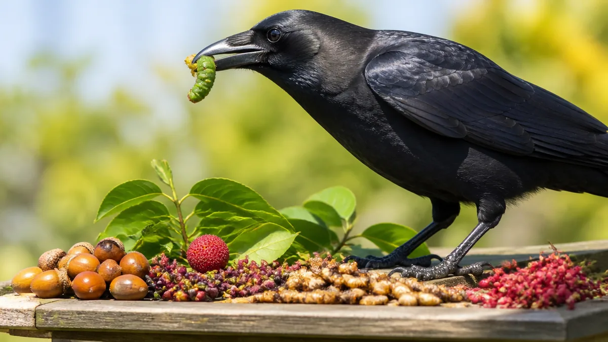 春は虫、秋は木の実|季節で入れ替わるカラスの食卓の解説画像