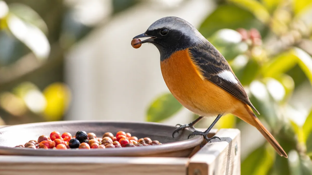 ジョウビタキの食べ物は「虫」と「木の実」の二本立ての解説画像