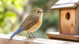 ルリビタキ雌の見分け方は尾の青と白い眼輪｜若鳥と迷わない全長14cmの冬鳥のアイキャッチ画像