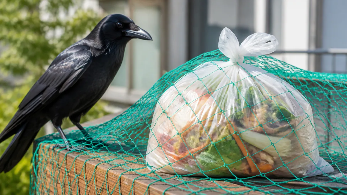 「カラスを寄せ付けない方法」を光り物から始めると失敗する理由の解説画像