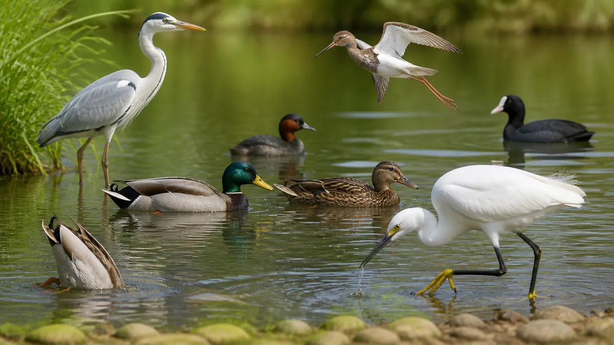 水辺鳥とはどんな鳥?図鑑に載る162種を4グループに整理するの解説画像