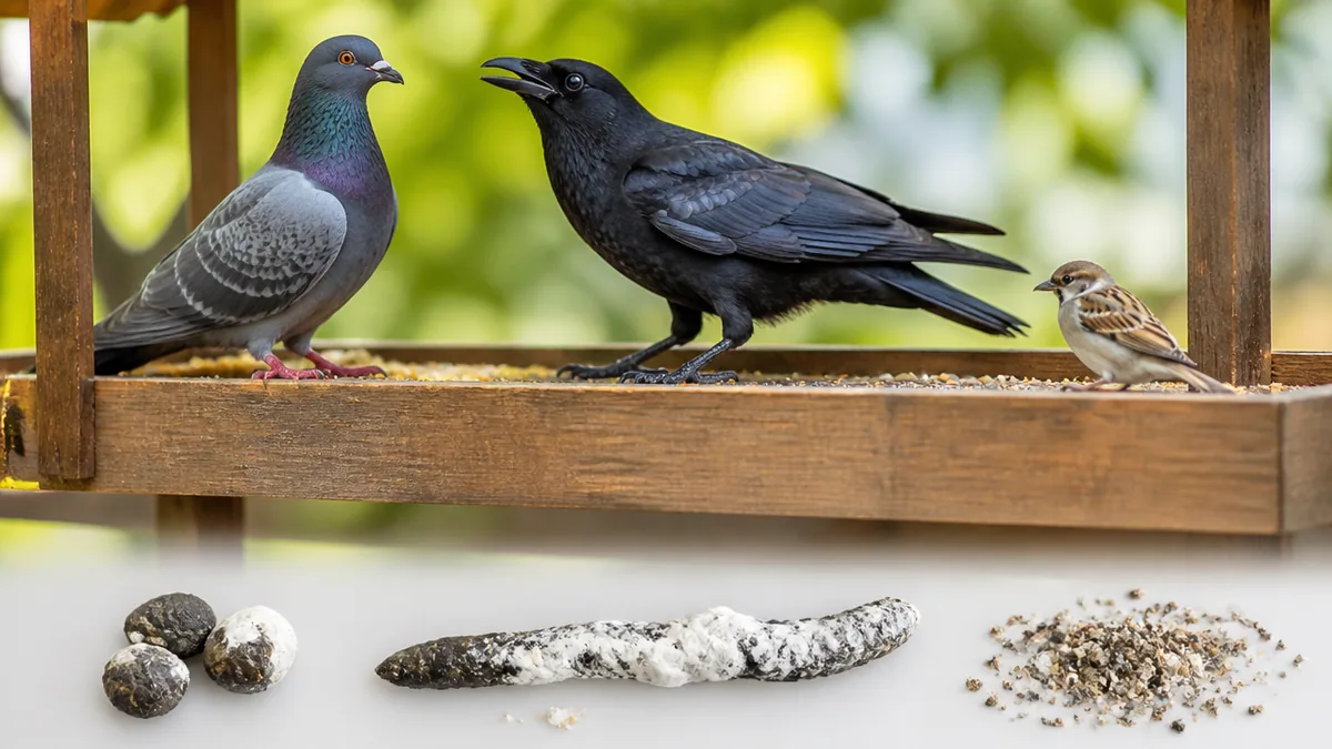 鳥のフンの種類は3つの形で見分ける｜丸い塊はハト・細長いのはカラス・粉状はスズメのアイキャッチ画像