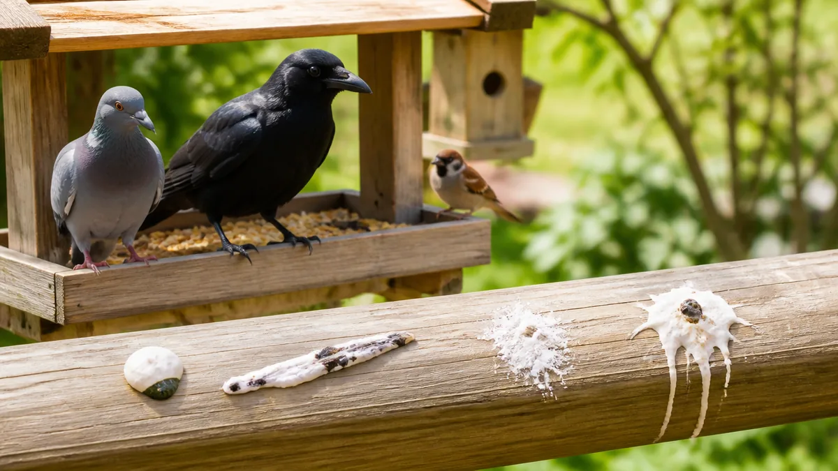 鳥のフンの種類は「形・色・場所」の3点で絞り込めるの解説画像