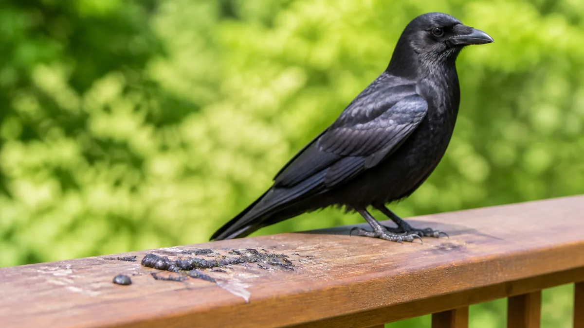 大きくて黒っぽい細長いフンはカラスのサインの解説画像
