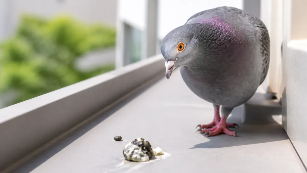 鳩のフン写真で確かめる3つの特徴｜直径2cmと白い尿酸が見分けの決め手のアイキャッチ画像