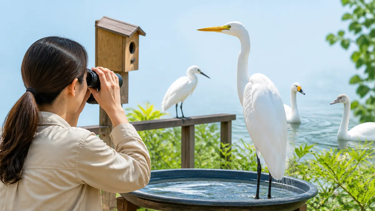 この鳥白いけど何？名前にたどり着く4つの手がかりの解説画像