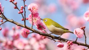 梅鳥はウグイスじゃない｜梅に来る6種を全長12cmから見分ける観察カレンダーのアイキャッチ画像