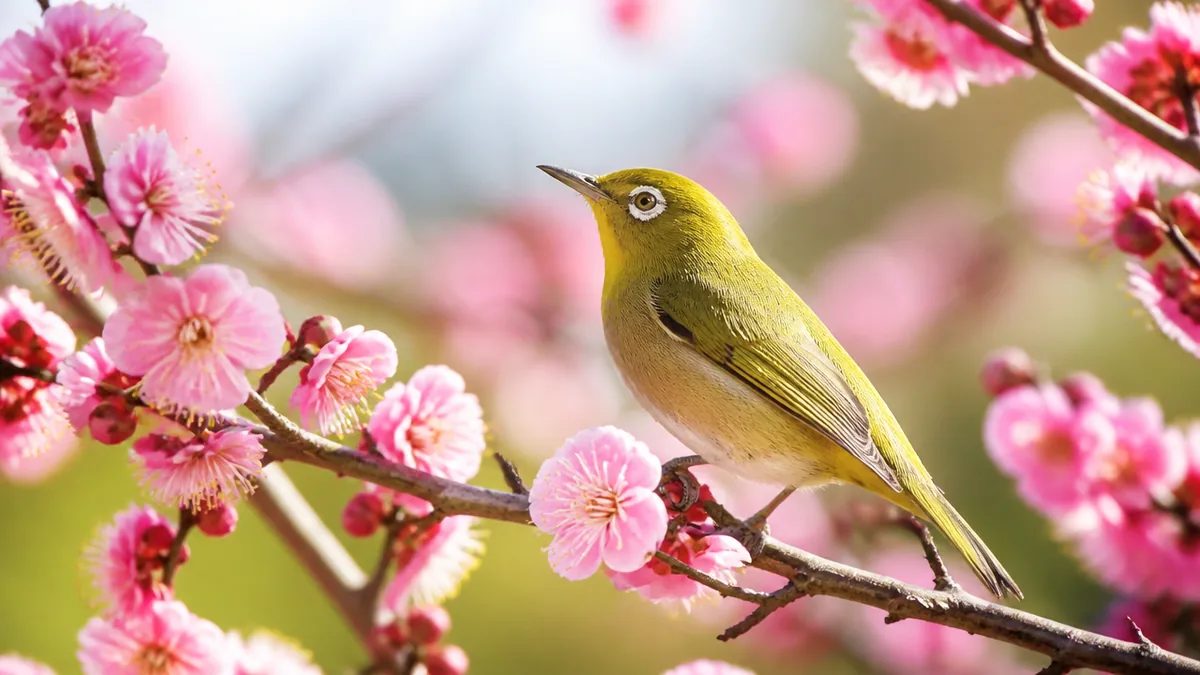 梅鳥とは何を指す言葉？特定の一種ではなく「梅に集まる鳥たち」のことの解説画像