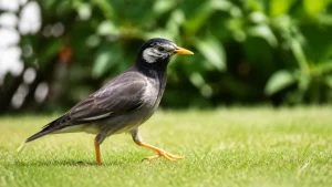 ムクドリが可愛いのは単独でいるとき｜全長24cmのトコトコ歩きと橙色のくちばしのアイキャッチ画像