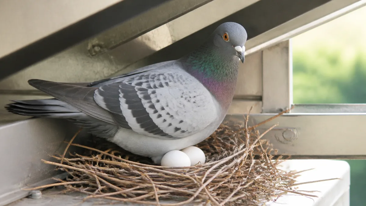鳩が巣を作ったら、最初に確認するのは巣の中身の解説画像