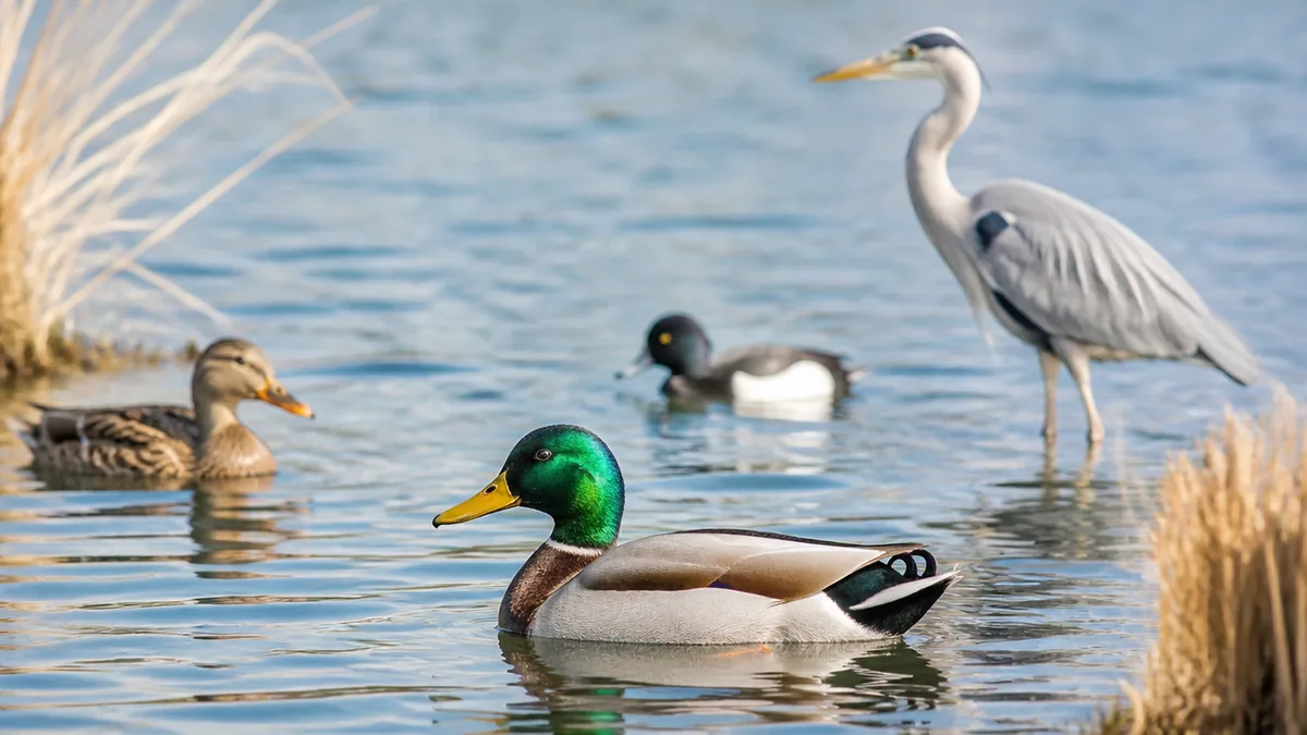 水鳥とはどんな鳥？水辺を好む野鳥をひとくくりにした呼び名の解説画像