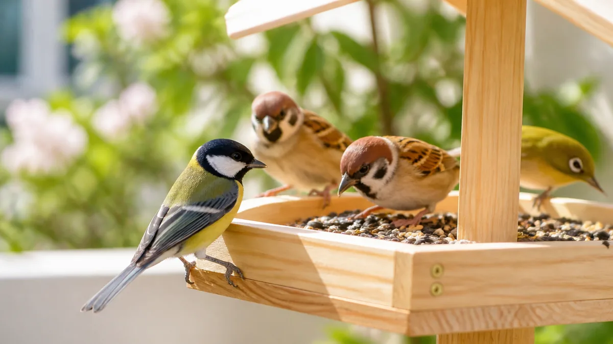 庭やベランダに野鳥を呼ぶ4つの方法の解説画像